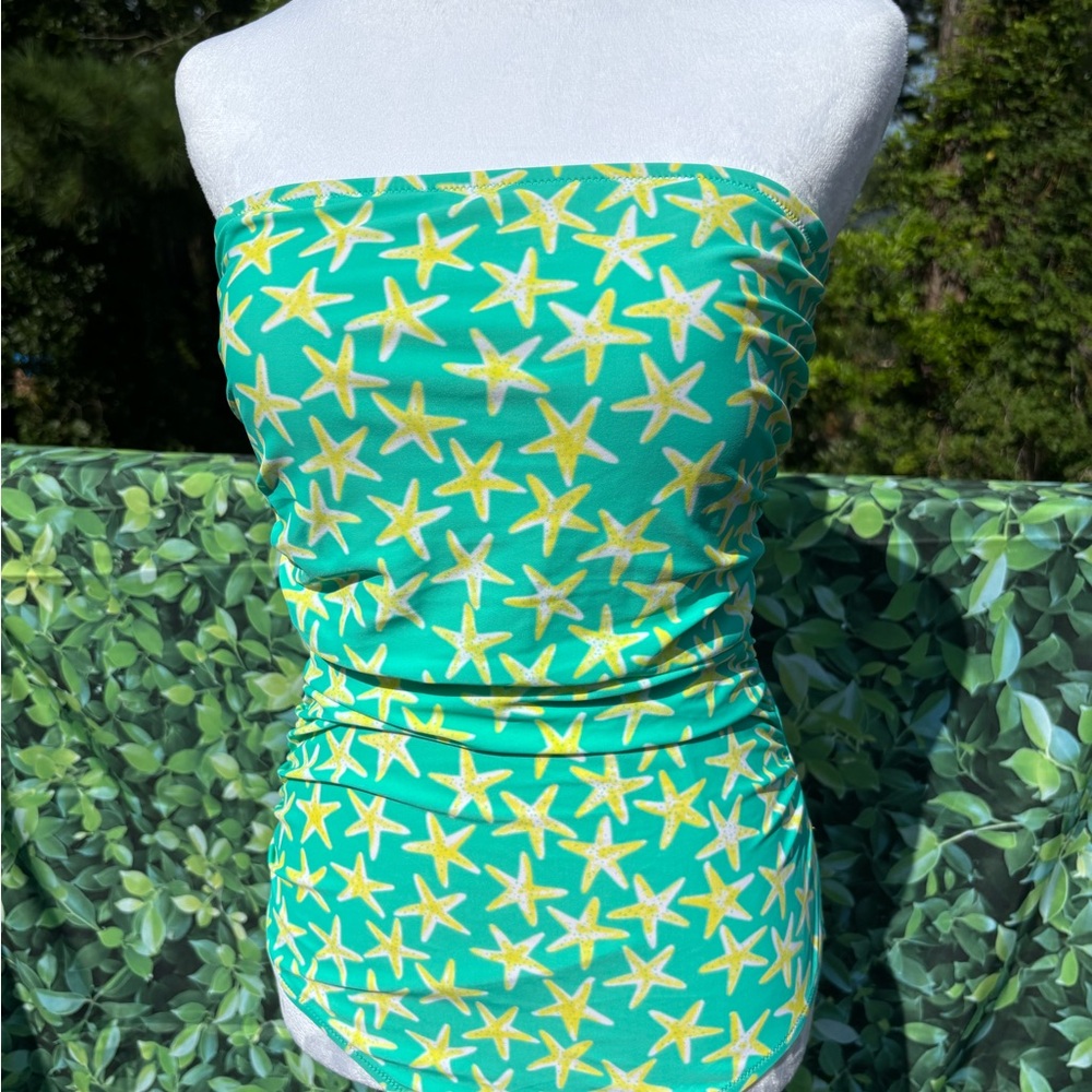 J Crew Starfish Print ladies swimsuit Medium NWT